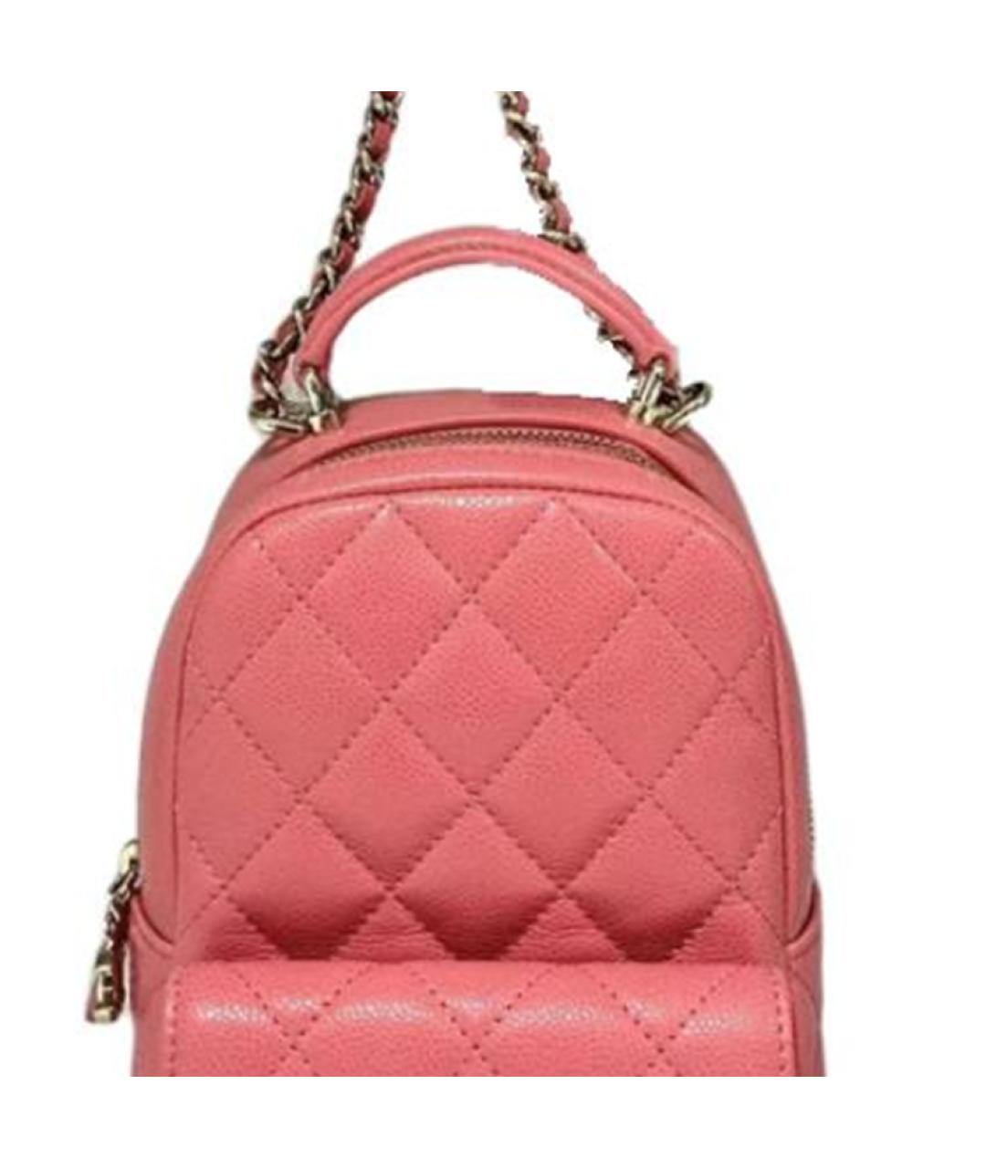CHANEL Розовый кожаный рюкзак, фото 2