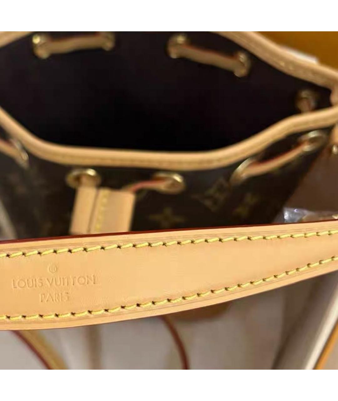 LOUIS VUITTON Коричневая кожаная сумка через плечо, фото 3