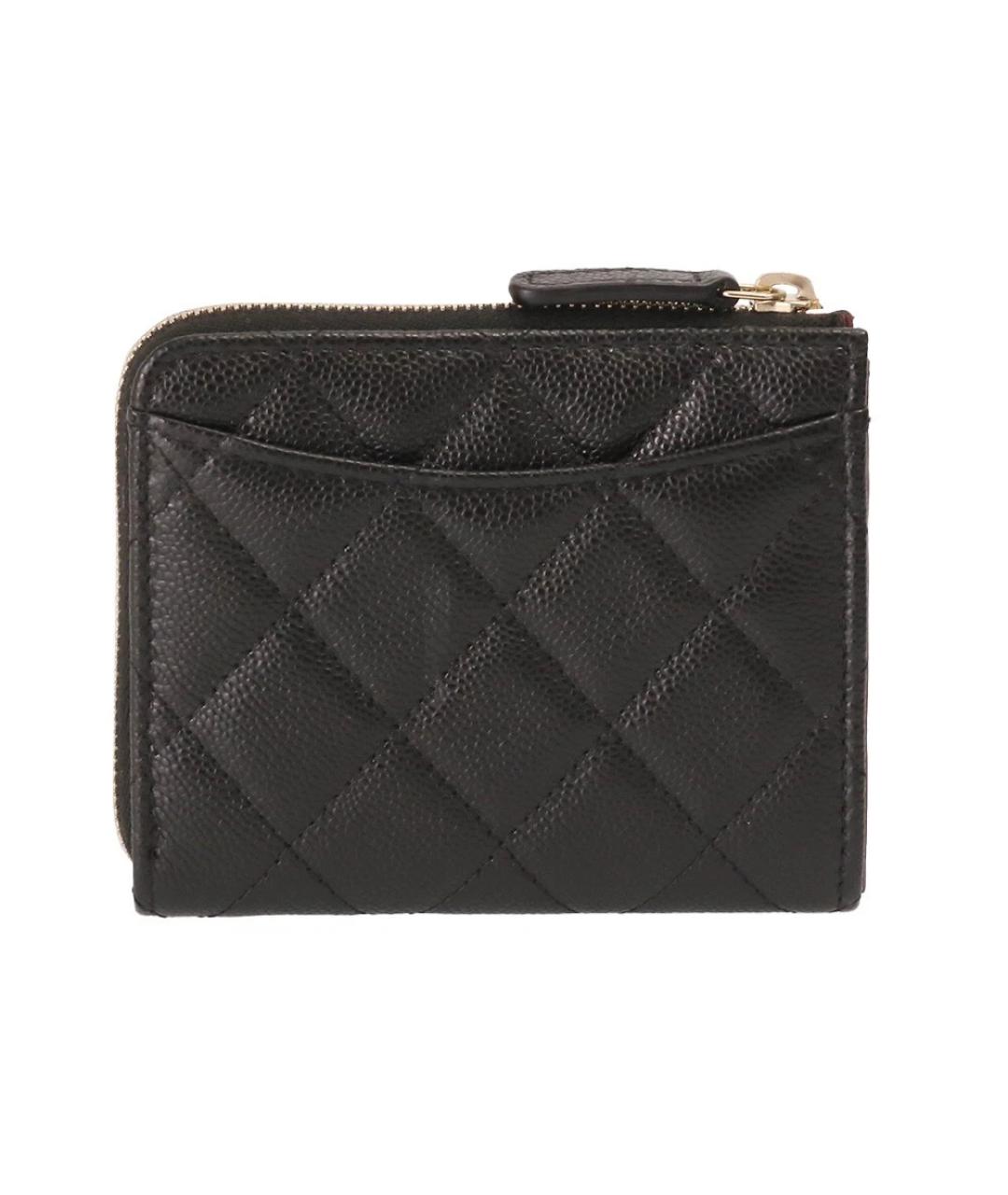 CHANEL Черный кожаный кошелек, фото 2