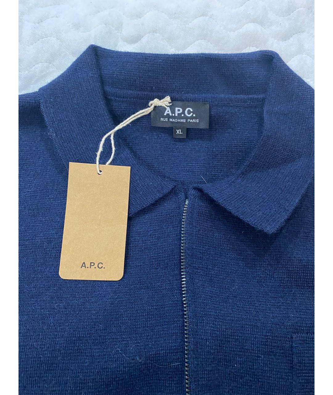 A.P.C. Синий шерстяной джемпер / свитер, фото 2