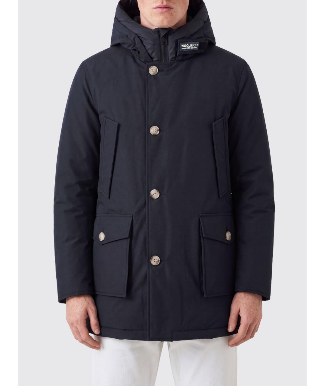 WOOLRICH Синее хлопковое пальто, фото 4