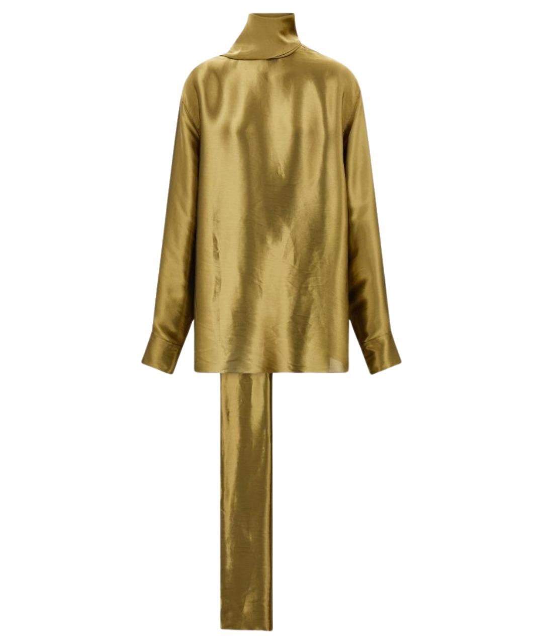 FERRAGAMO Золотая вискозная блузы, фото 1