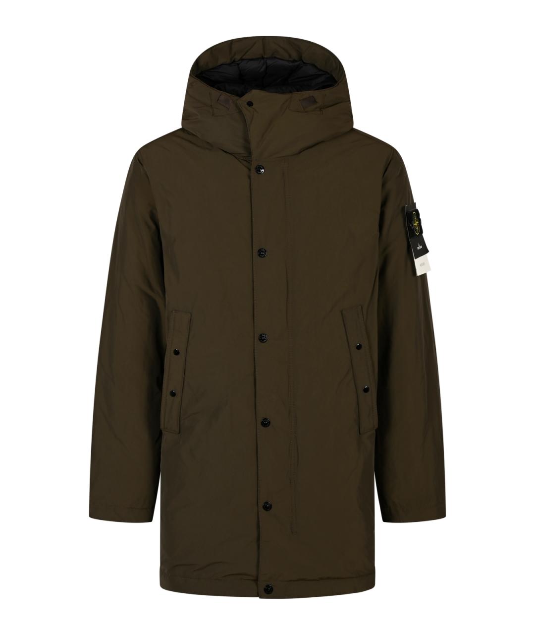 STONE ISLAND Серая полиамидовая парка, фото 1