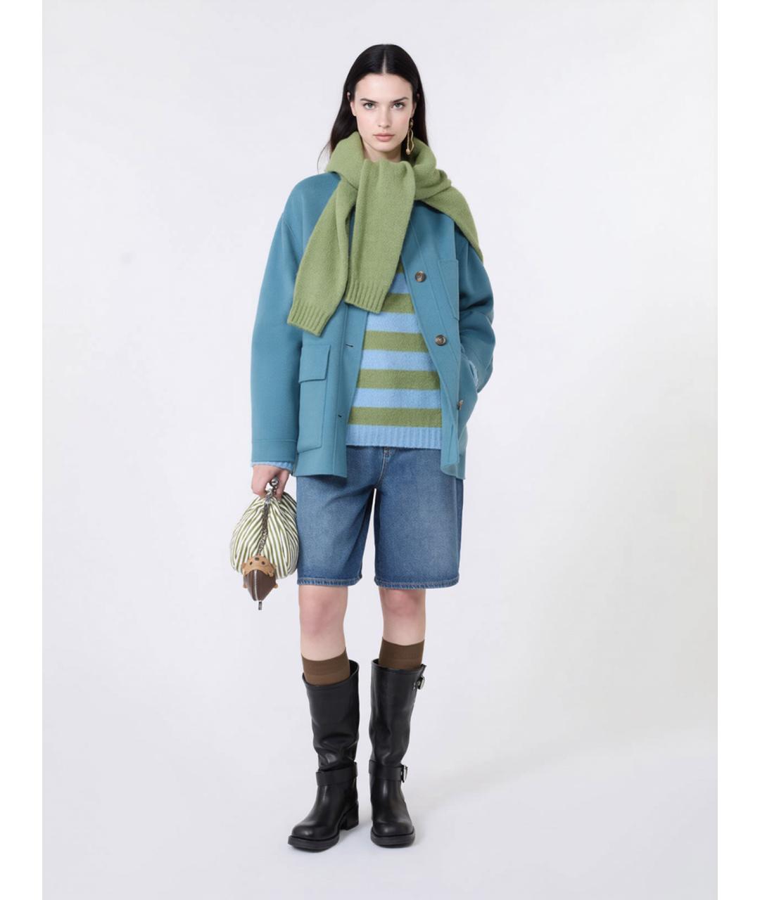 WEEKEND MAX MARA Синяя шерстяная куртка, фото 2