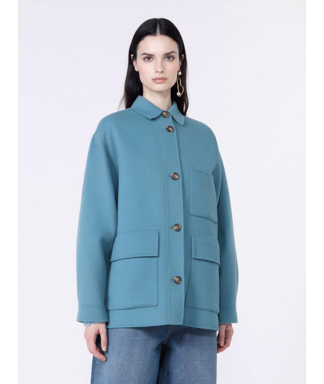 WEEKEND MAX MARA Синяя шерстяная куртка, фото 3
