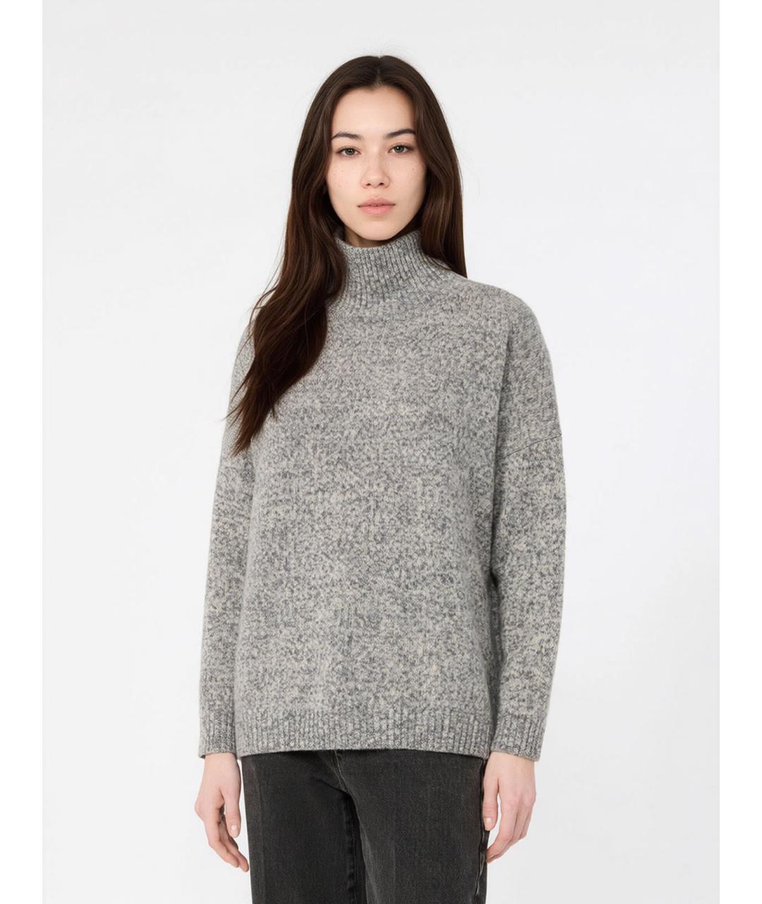 WEEKEND MAX MARA Серая шерстяная водолазка, фото 3