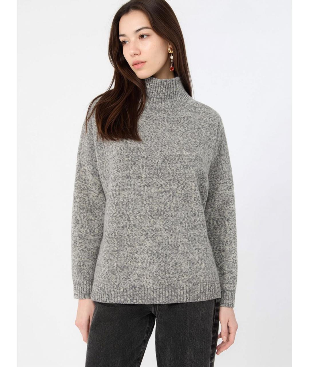 WEEKEND MAX MARA Серая шерстяная водолазка, фото 5