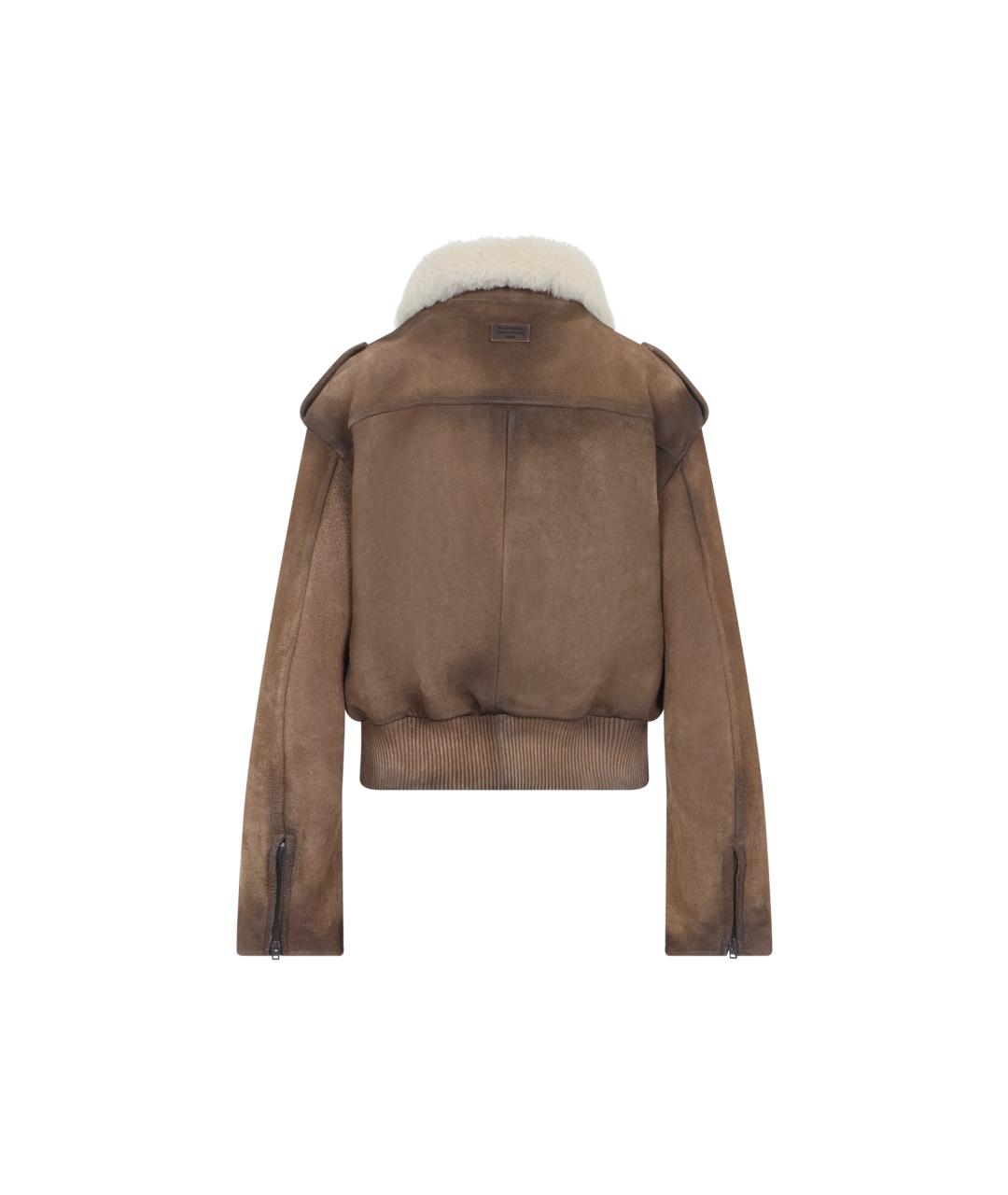 ACNE STUDIOS Коричневая кожаная куртка, фото 2