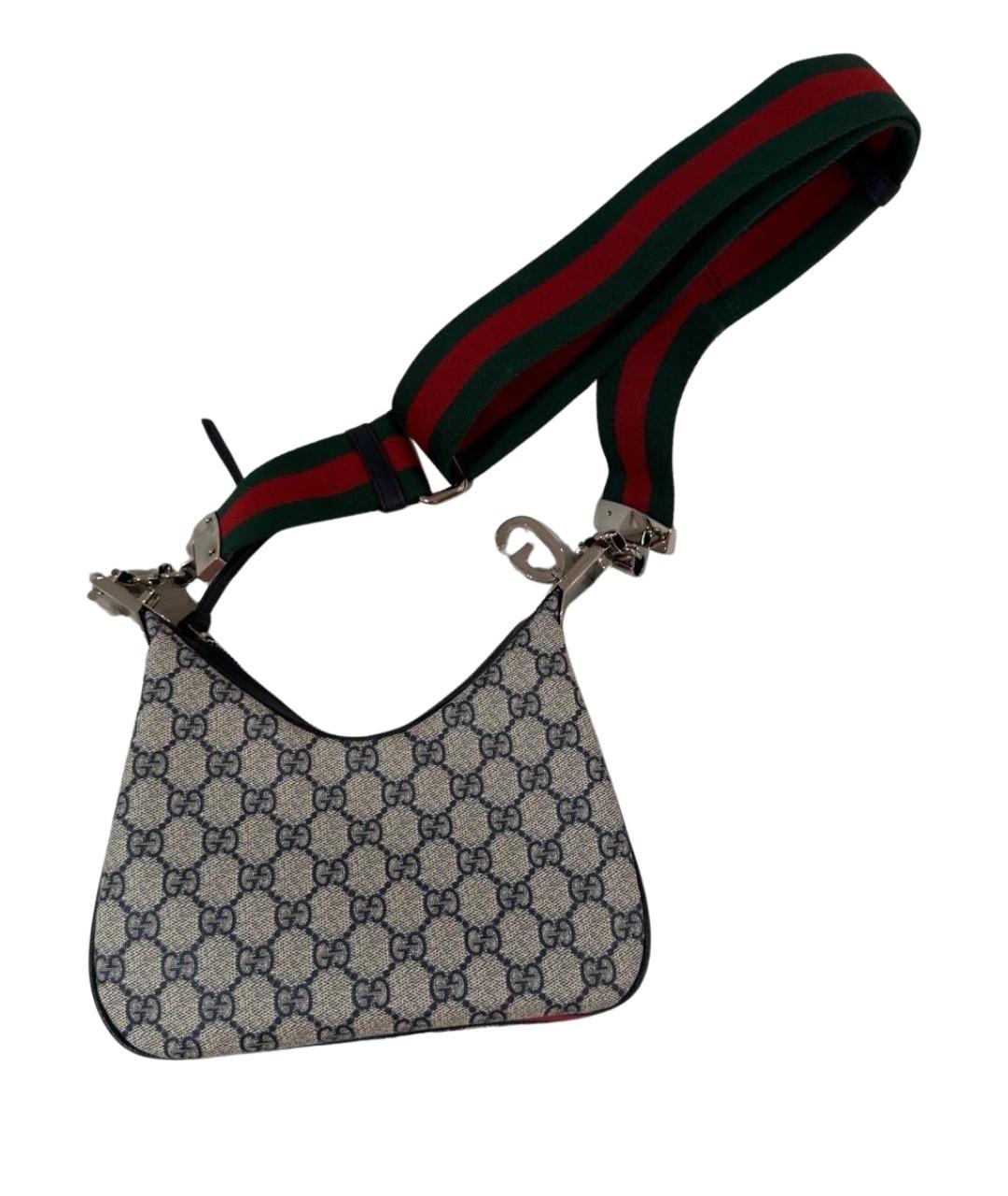 GUCCI Бежевая кожаная сумка через плечо, фото 1