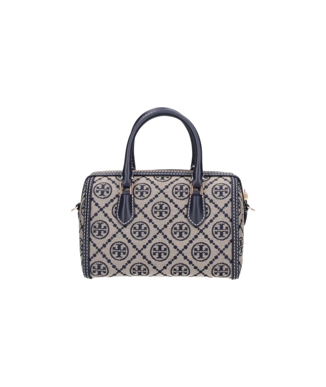 TORY BURCH Синяя хлопковая сумка тоут, фото 3