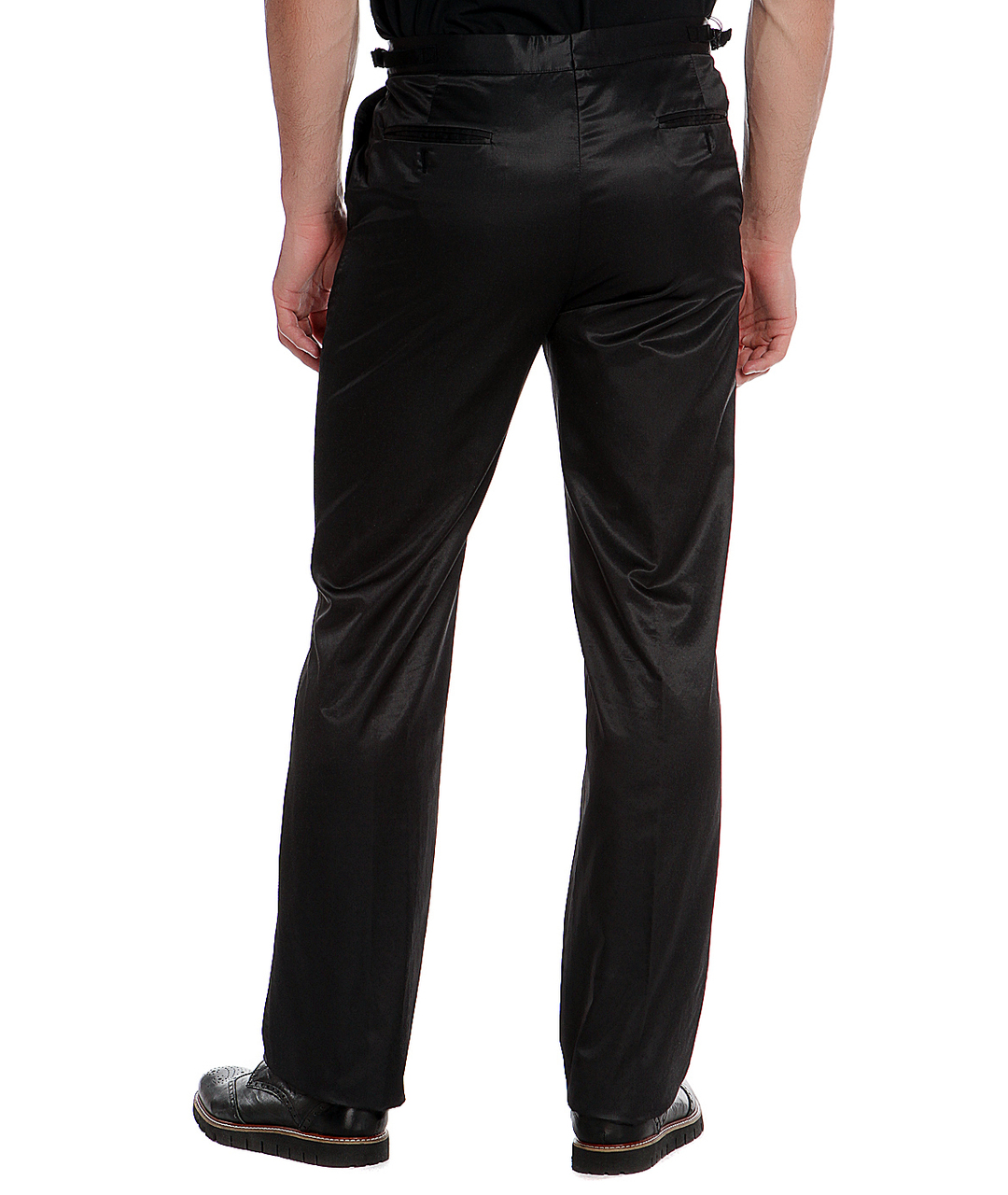 JOHN RICHMOND Черные хлопковые классические брюки, фото 2
