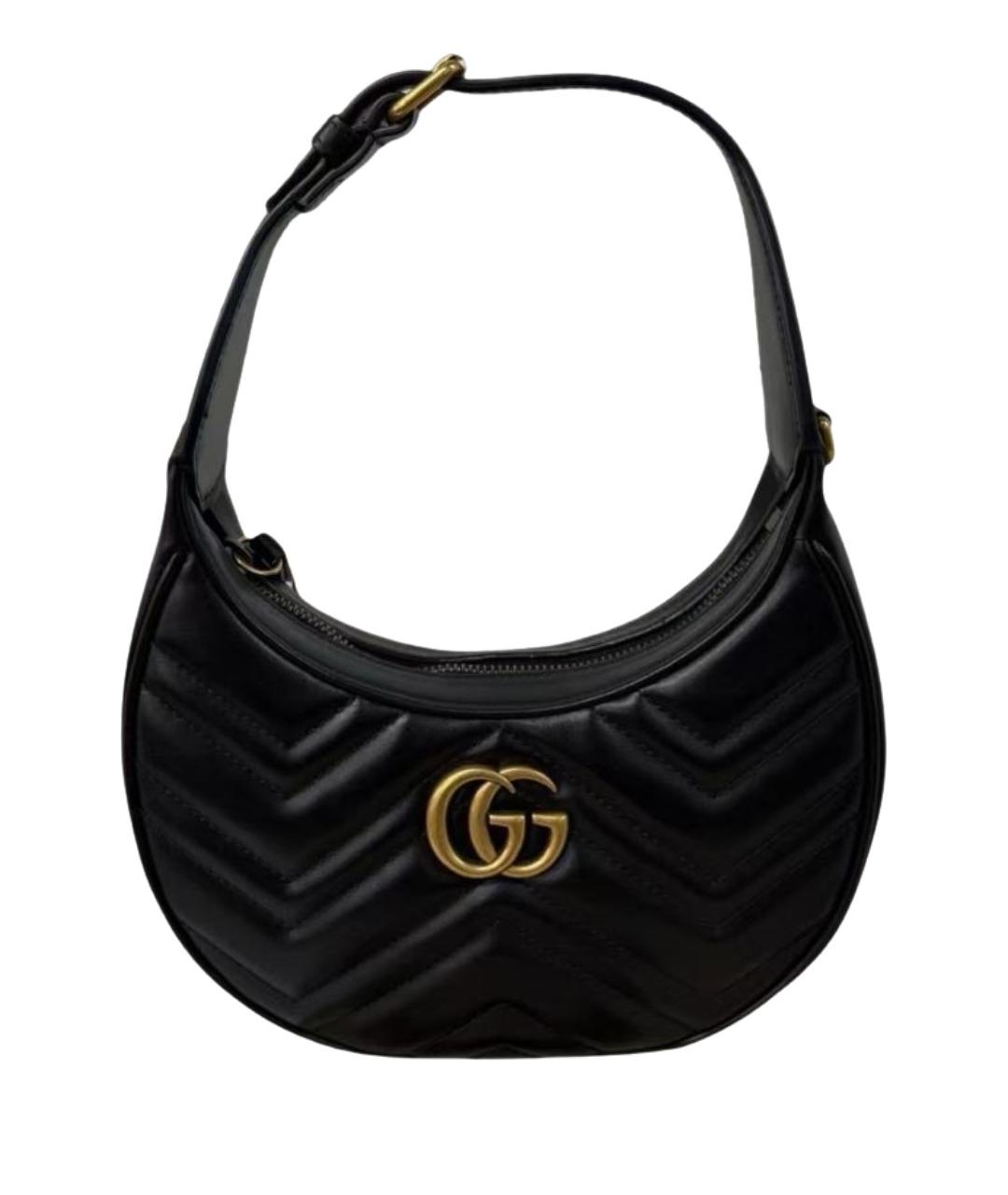 GUCCI Черная кожаная сумка через плечо, фото 1