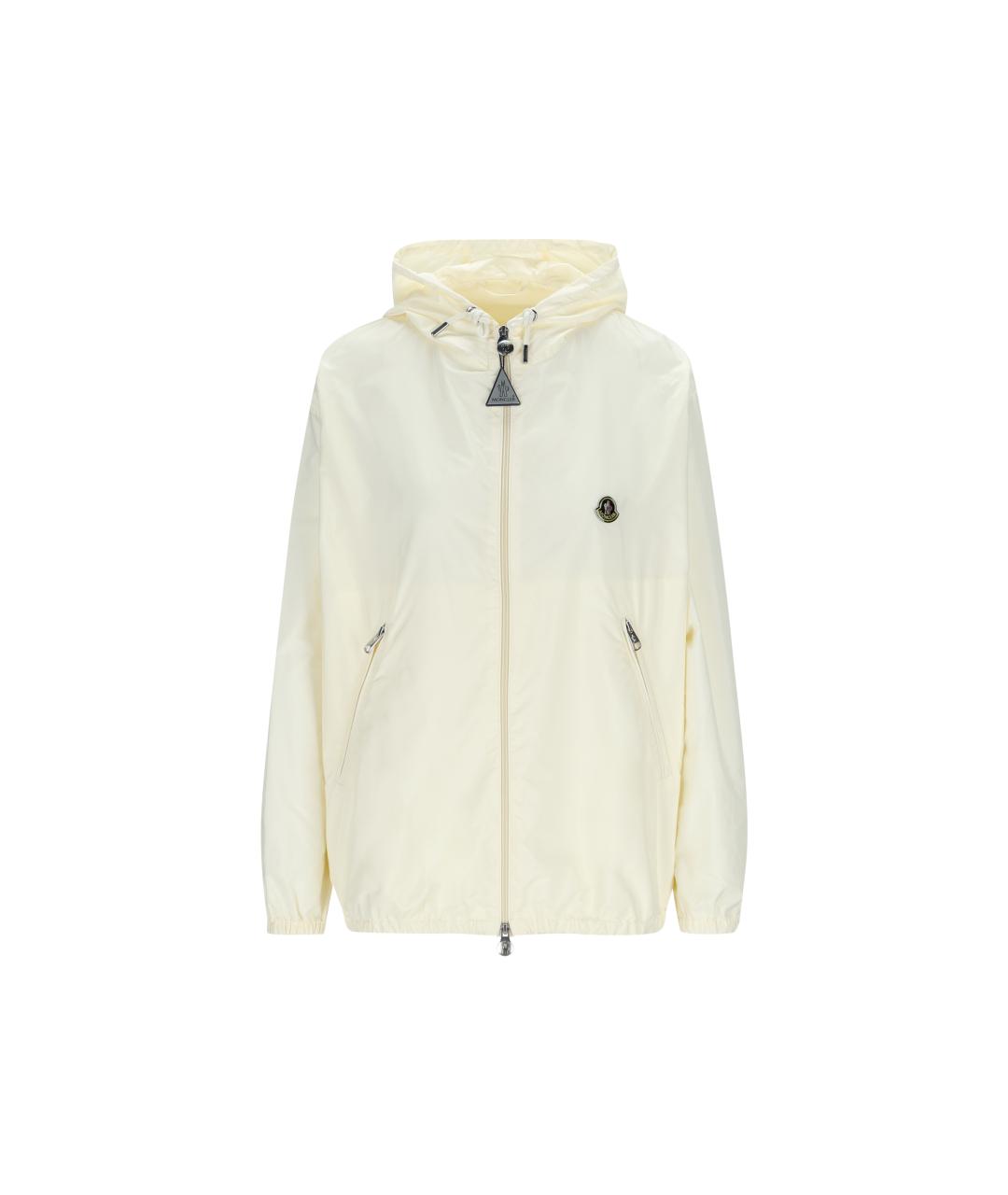 MONCLER Белая полиамидовая куртка, фото 5