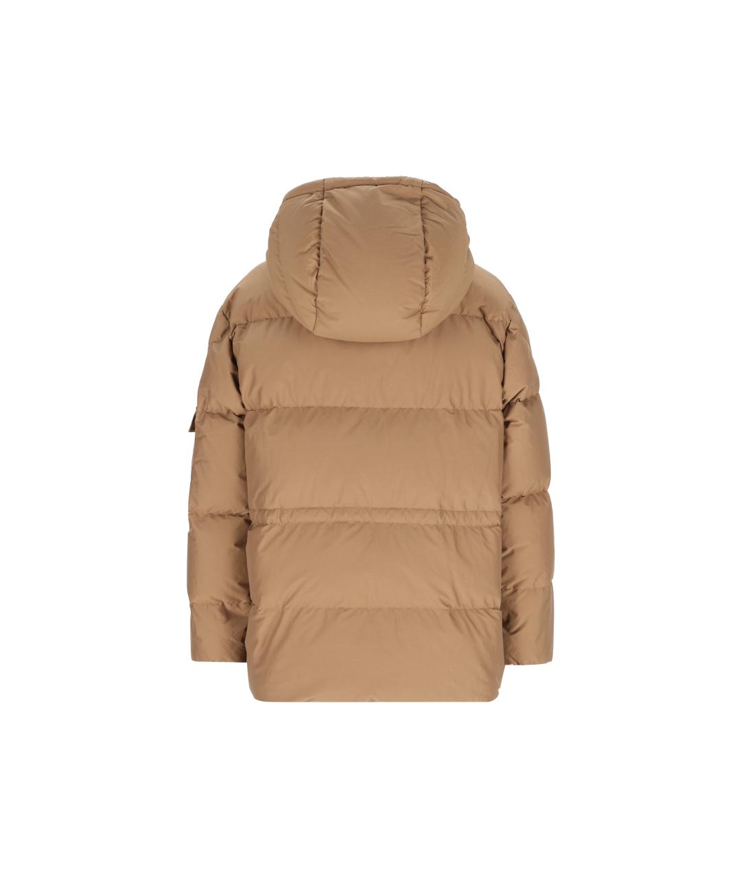 MONCLER Бежевый хлопковый пуховик, фото 2