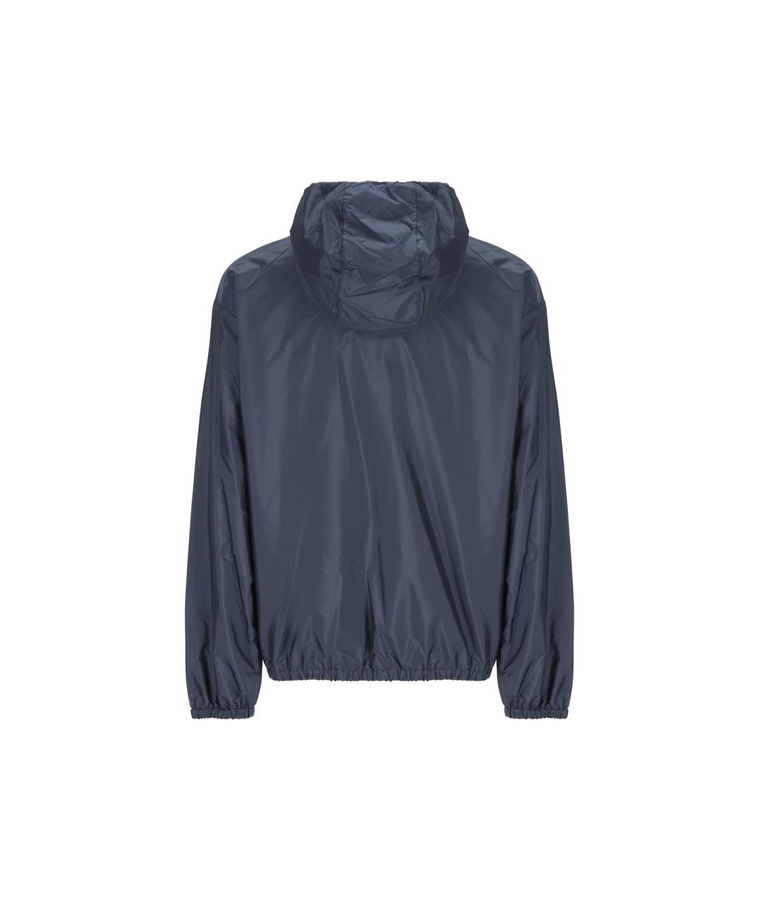 MONCLER Темно-синяя полиамидовая куртка, фото 2