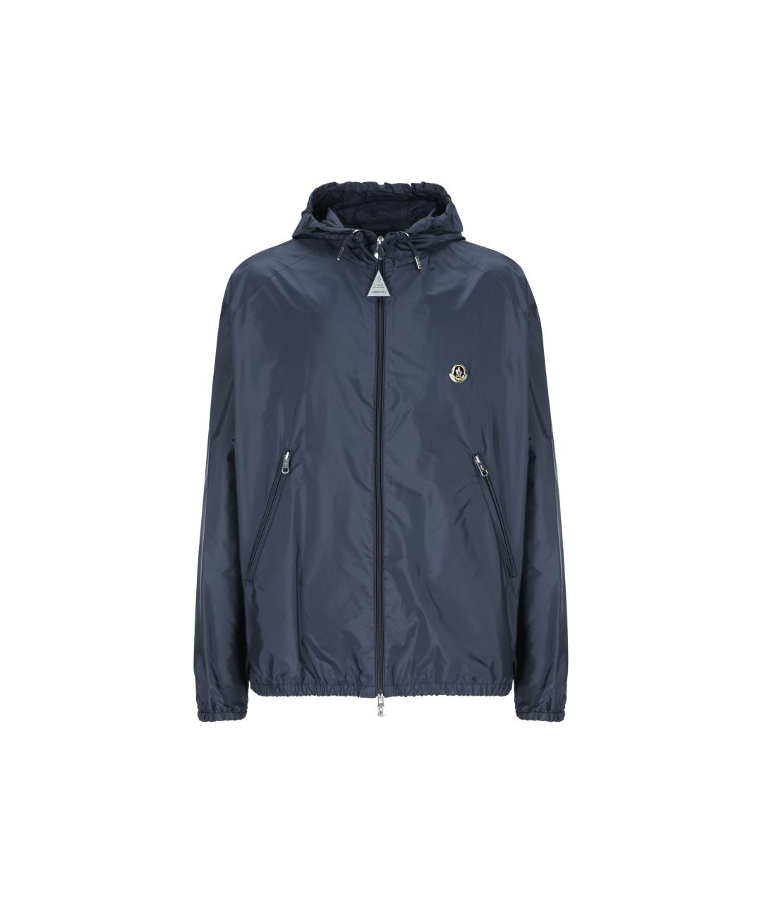 MONCLER Темно-синяя полиамидовая куртка, фото 5