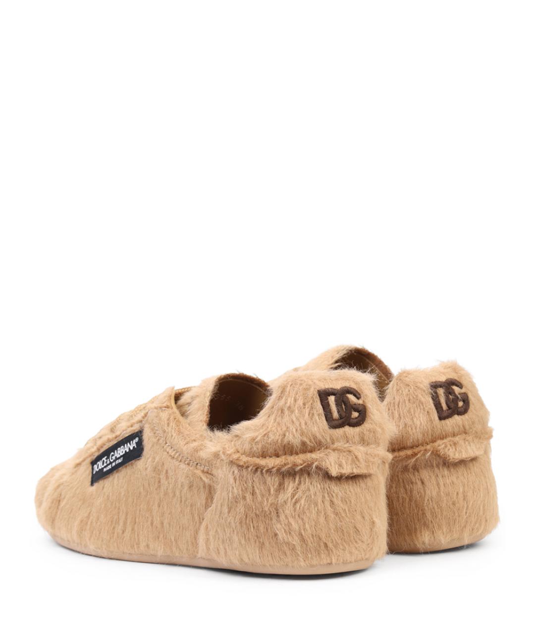 DOLCE&GABBANA Бежевые кеды, фото 4