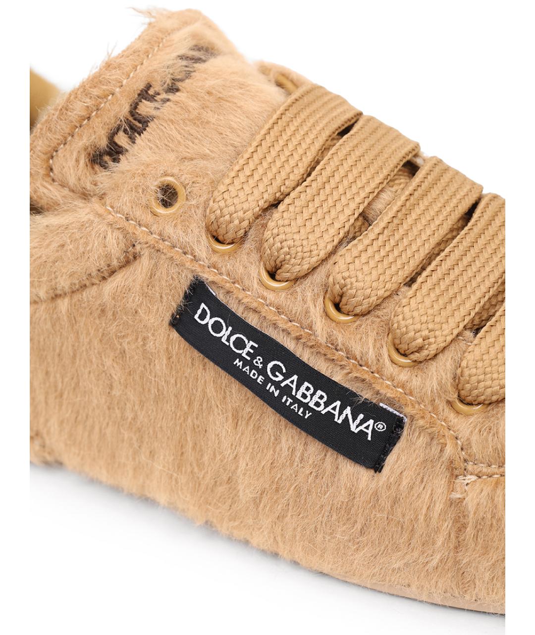 DOLCE&GABBANA Бежевые кеды, фото 5
