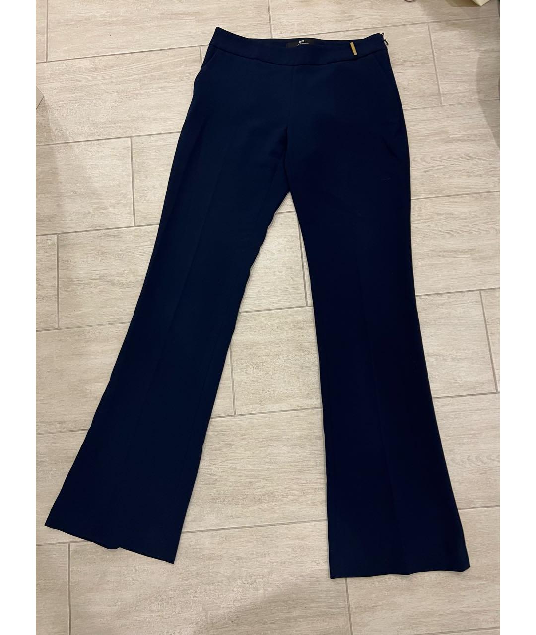 ELISABETTA FRANCHI Темно-синие прямые брюки, фото 5