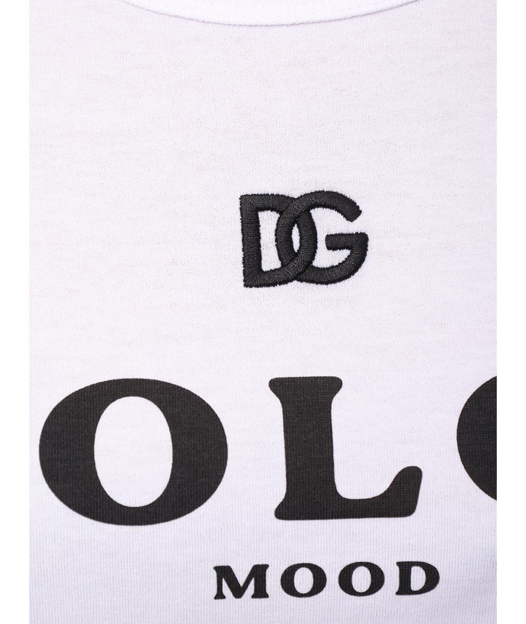 DOLCE&GABBANA Белая хлопковая футболка, фото 6
