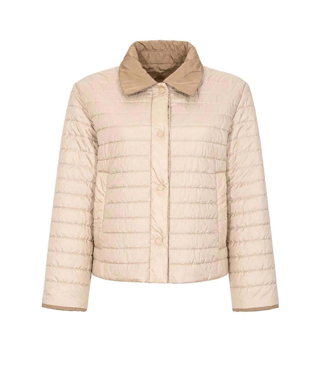 WEEKEND MAX MARA Бежевая полиэстеровая куртка, фото 2