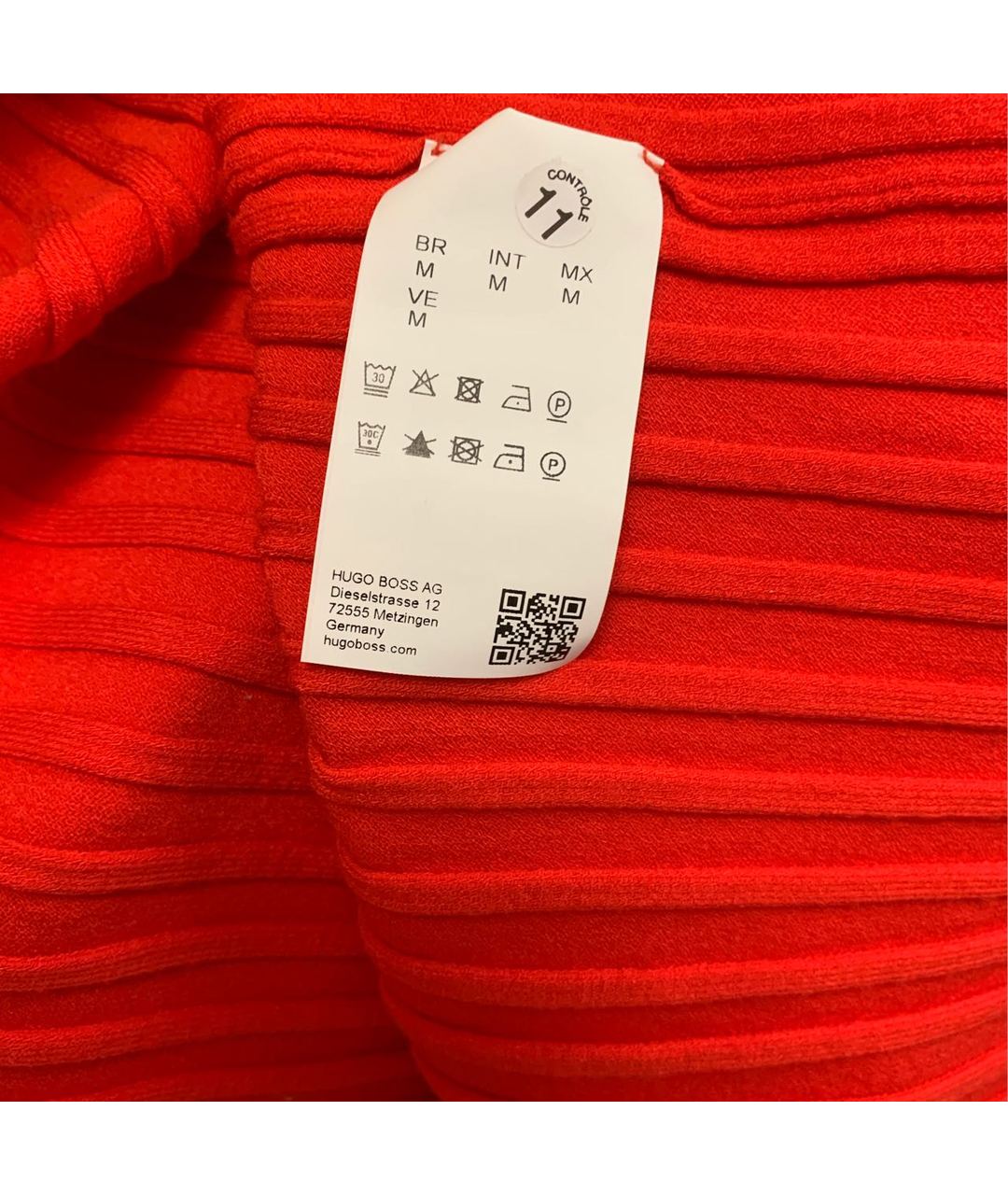 HUGO BOSS Красное вискозное повседневное платье, фото 5