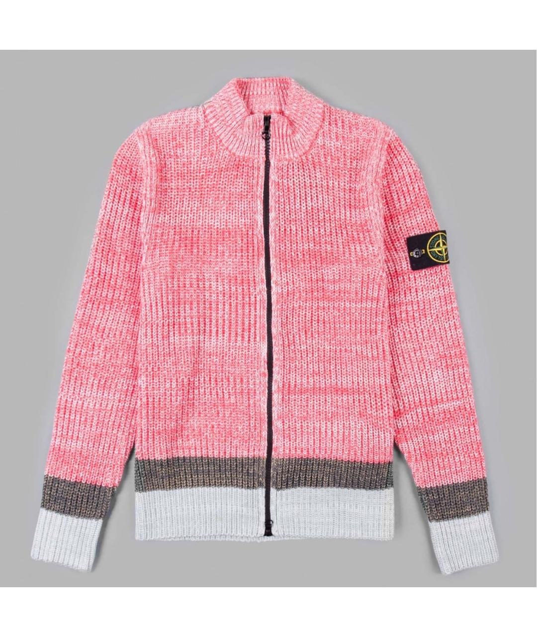 STONE ISLAND Розовый хлопковый джемпер / свитер, фото 8