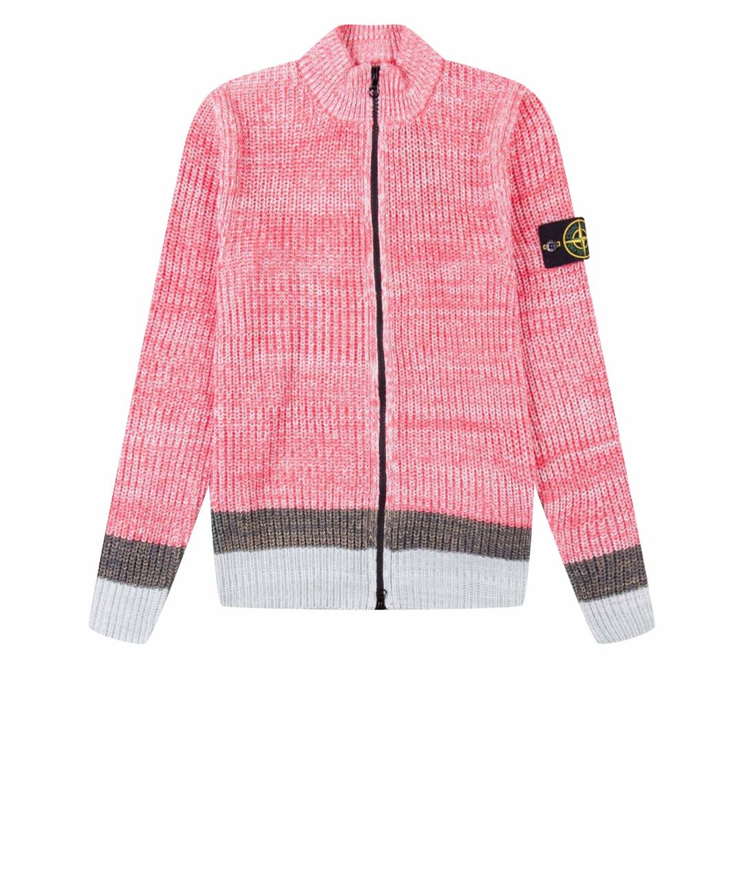 STONE ISLAND Розовый хлопковый джемпер / свитер, фото 1