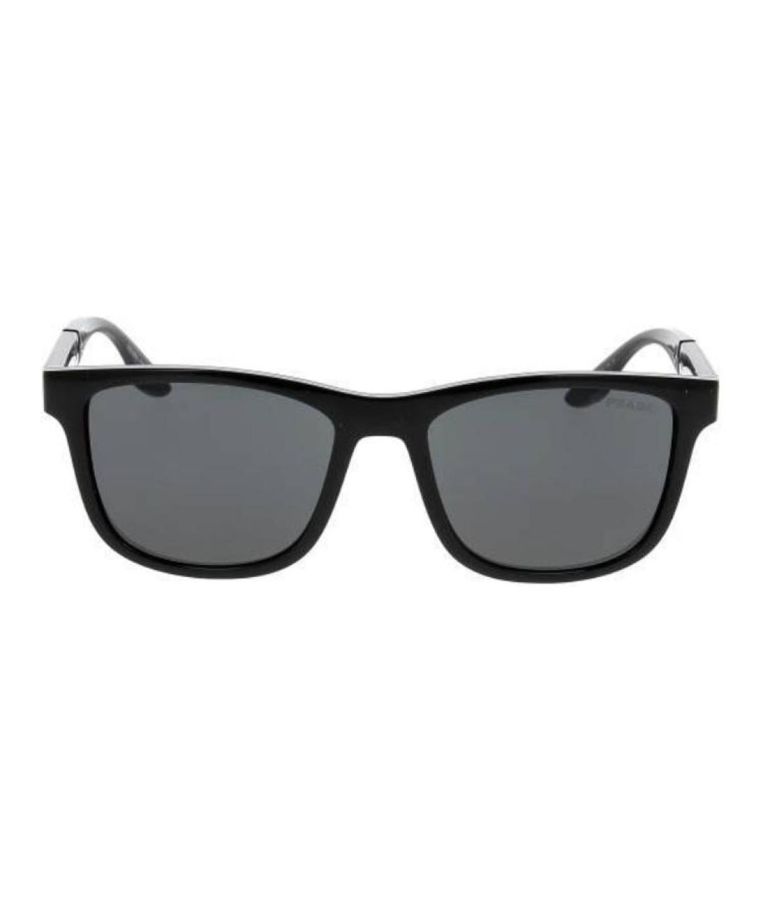 PRADA Черные пластиковые солнцезащитные очки, фото 3
