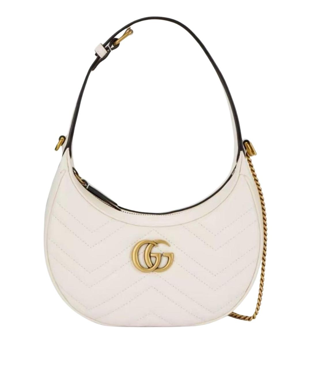 GUCCI Белая кожаная сумка через плечо, фото 1