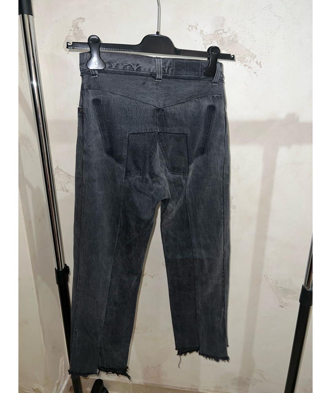 VETEMENTS Антрацитовые хлопковые прямые джинсы, фото 2