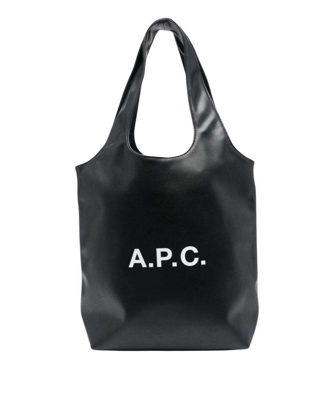 A.P.C. Черная сумка тоут из искусственной кожи, фото 1