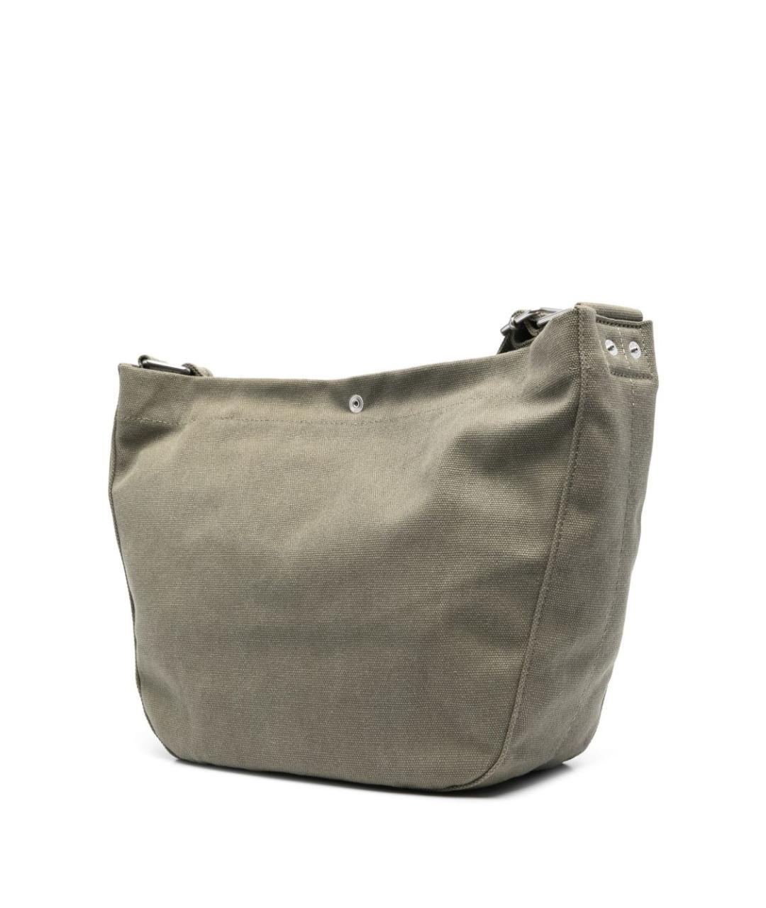A.P.C. Хаки хлопковая сумка на плечо, фото 4