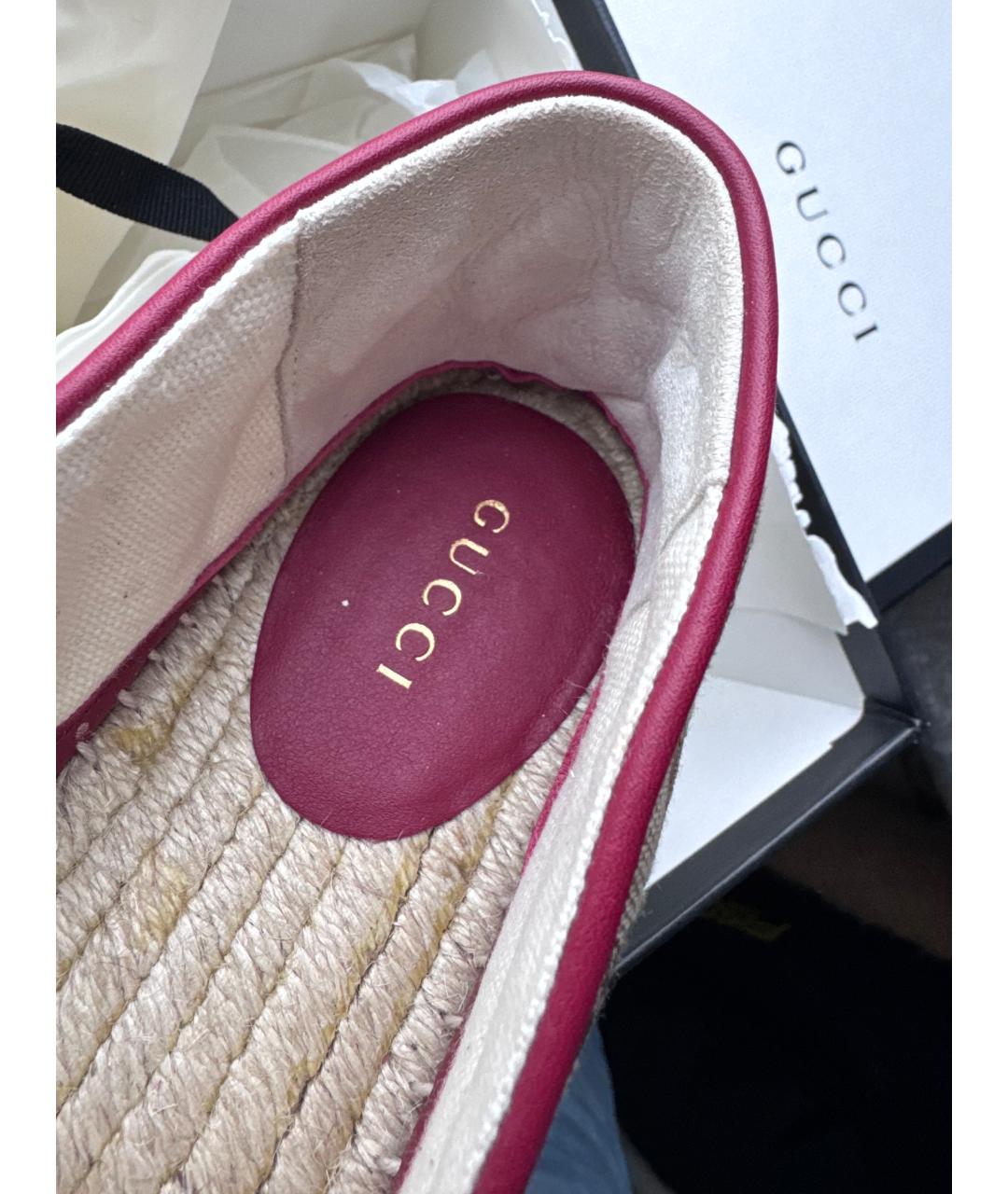 GUCCI Бежевые текстильные эспадрильи, фото 7