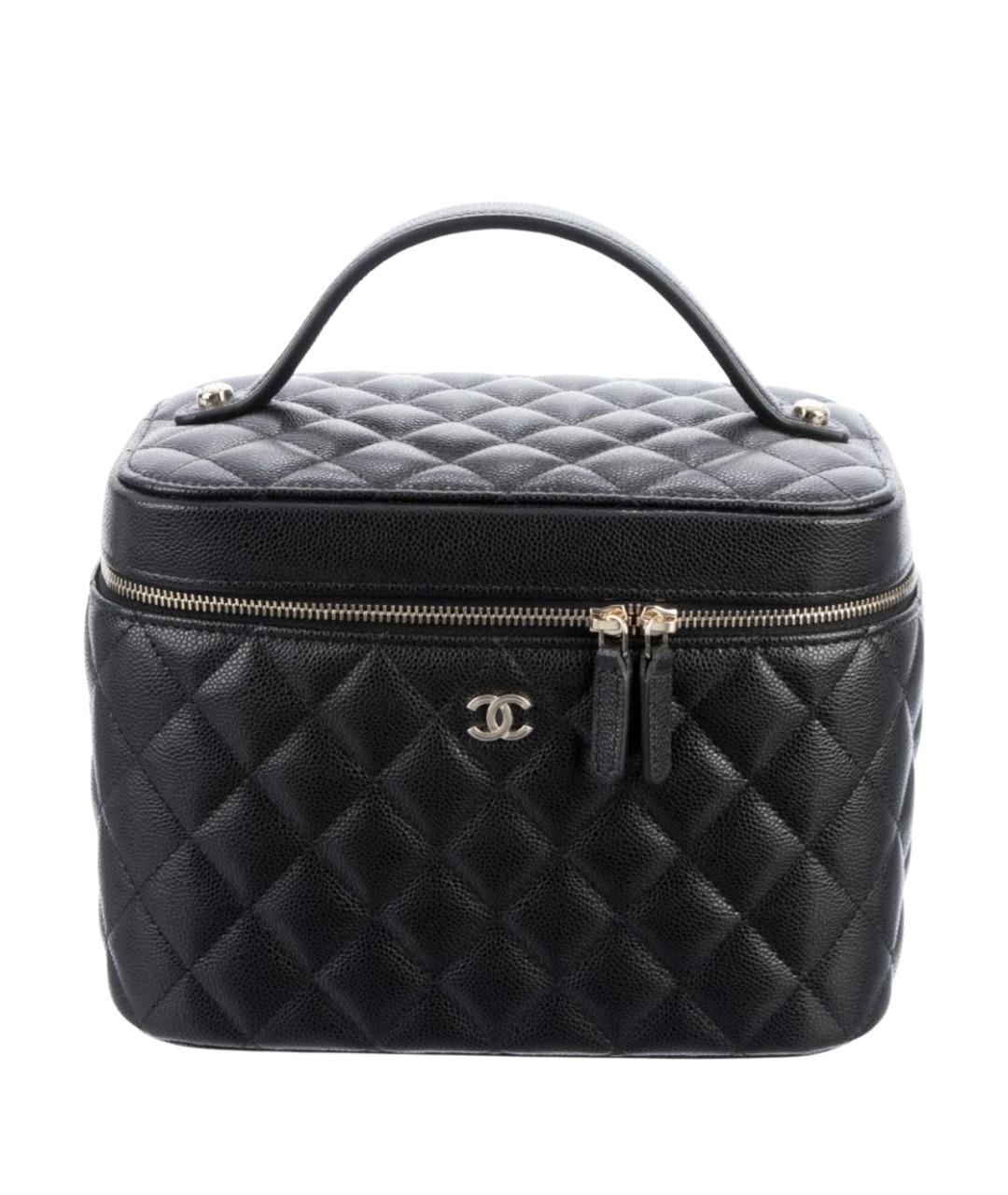 CHANEL Черная кожаная косметичка, фото 1