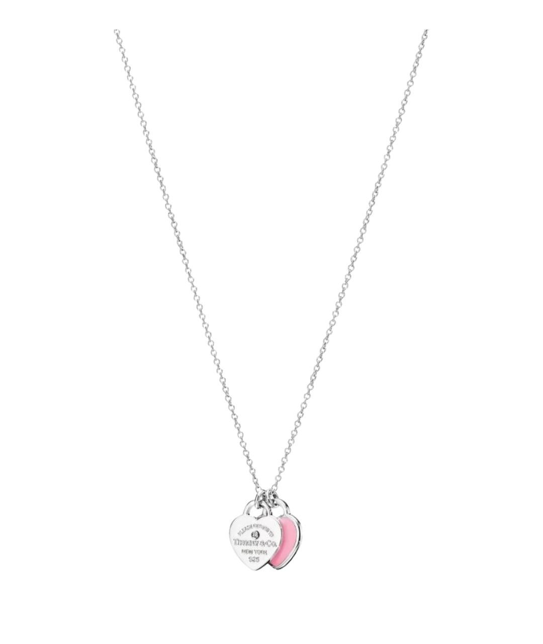 TIFFANY&CO Розовая серебряная подвеска, фото 1