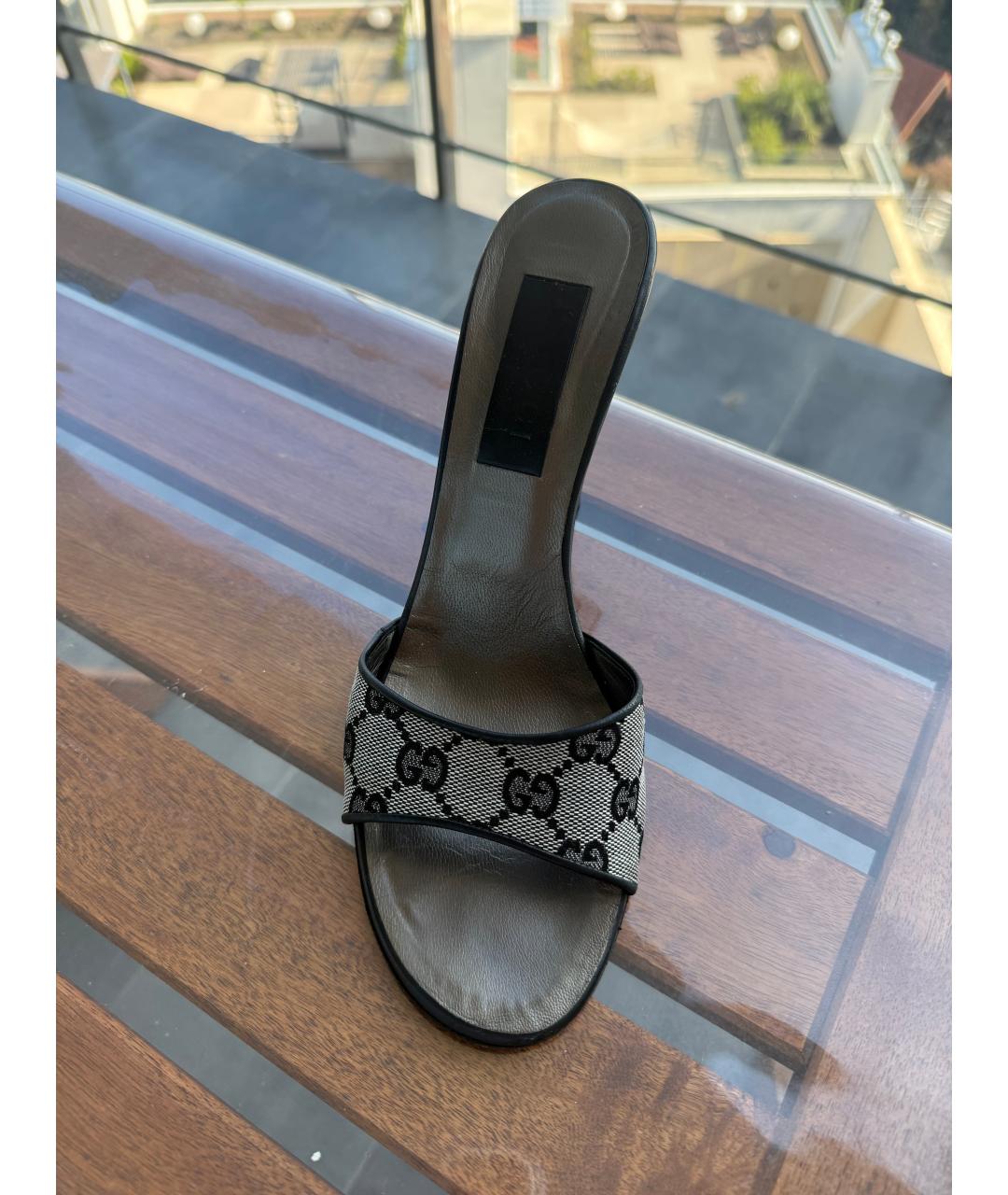 GUCCI Черные кожаные мюли, фото 5