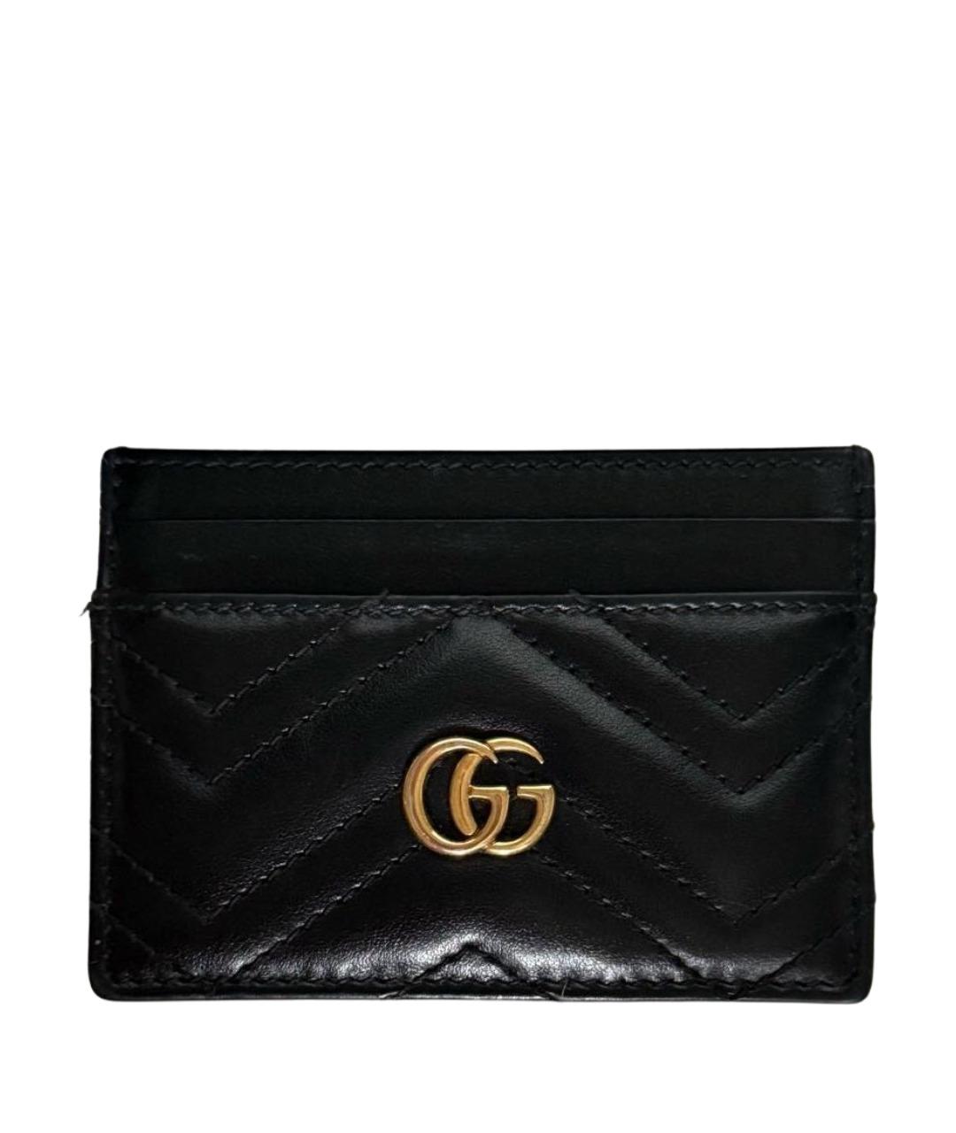 GUCCI Черный кожаный кардхолдер, фото 1