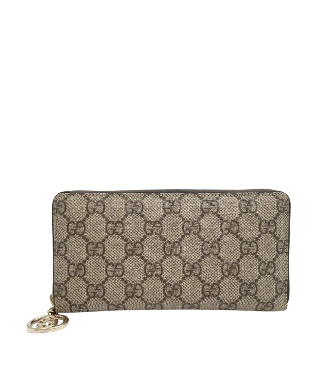 GUCCI Бежевый кожаный кошелек, фото 1
