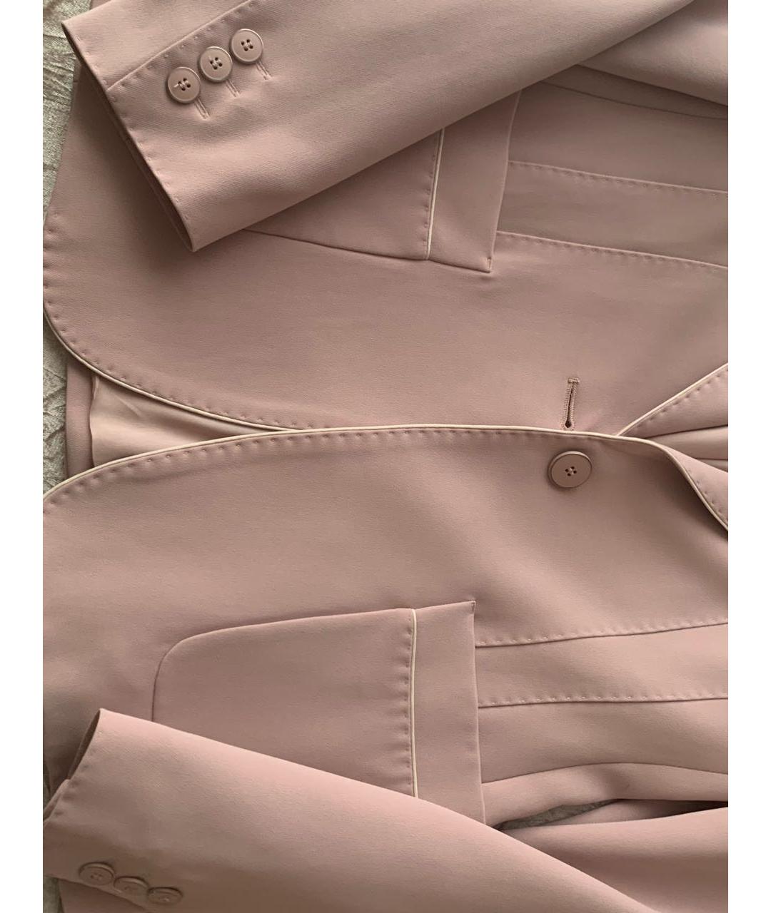 MAX MARA STUDIO Розовый ацетатный жакет/пиджак, фото 5