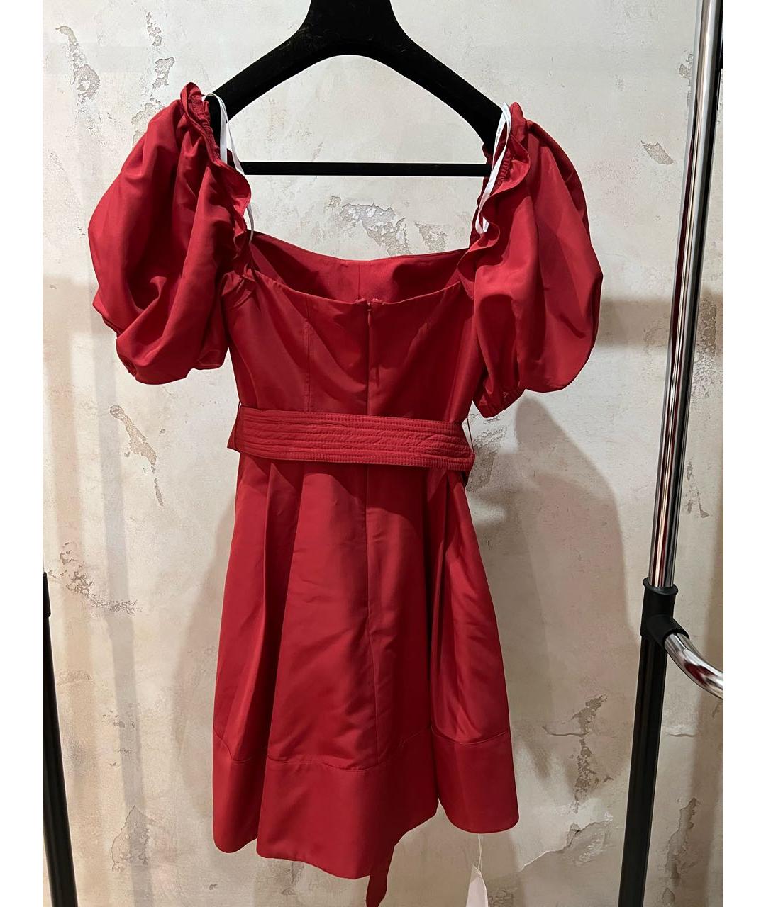 SELF-PORTRAIT Красное полиэстеровое коктейльное платье, фото 2