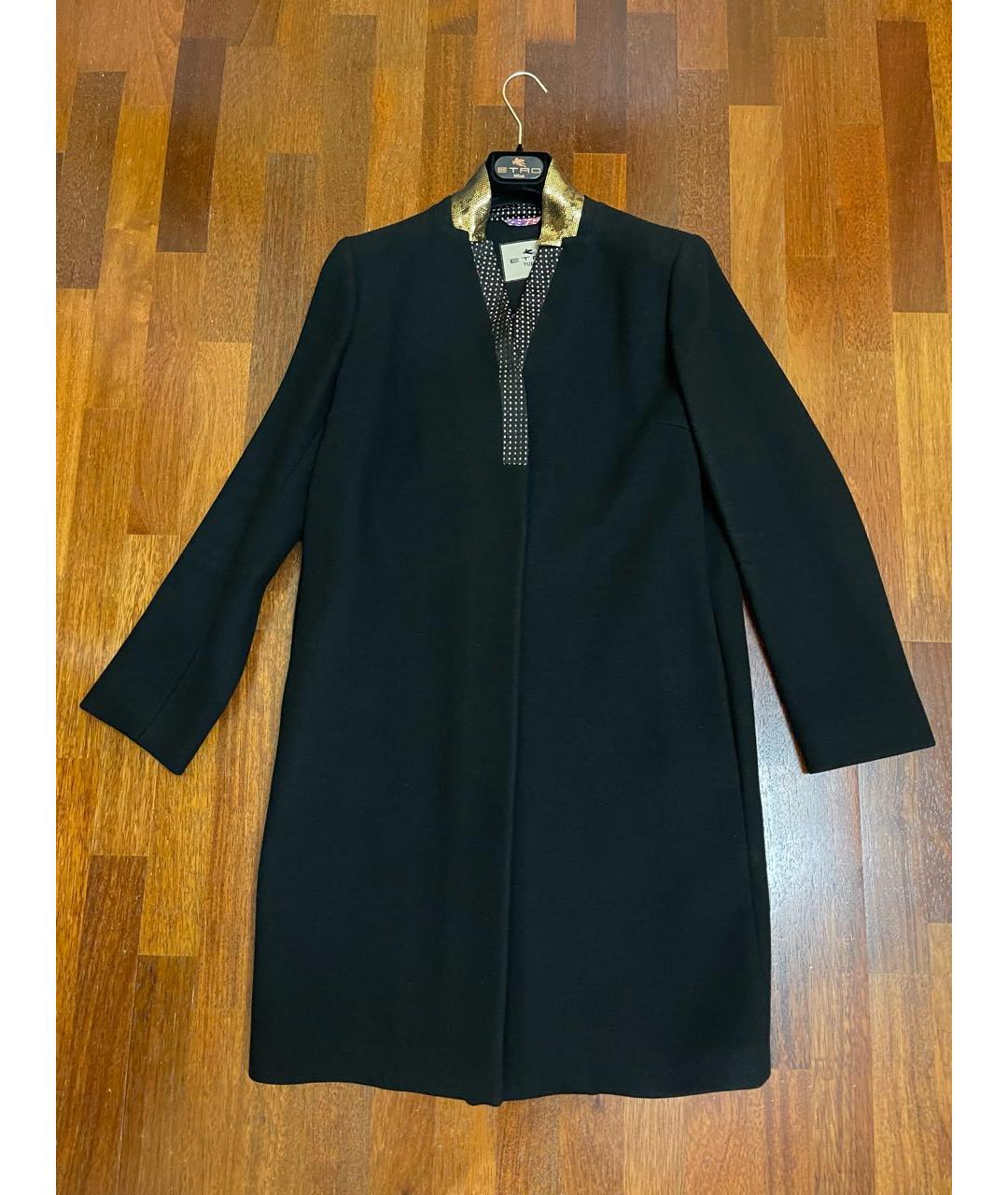 ETRO Черное шерстяное пальто, фото 8
