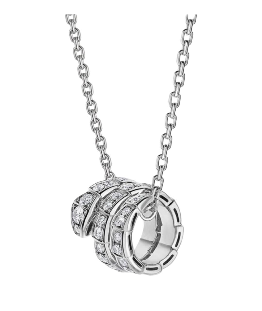 BVLGARI Серебряное колье из белого золота, фото 1