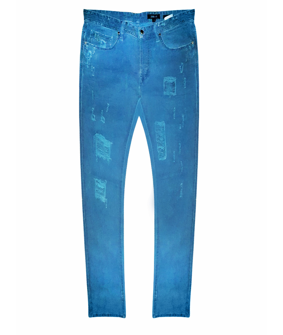 JUST CAVALLI Голубые хлопковые джинсы, фото 1