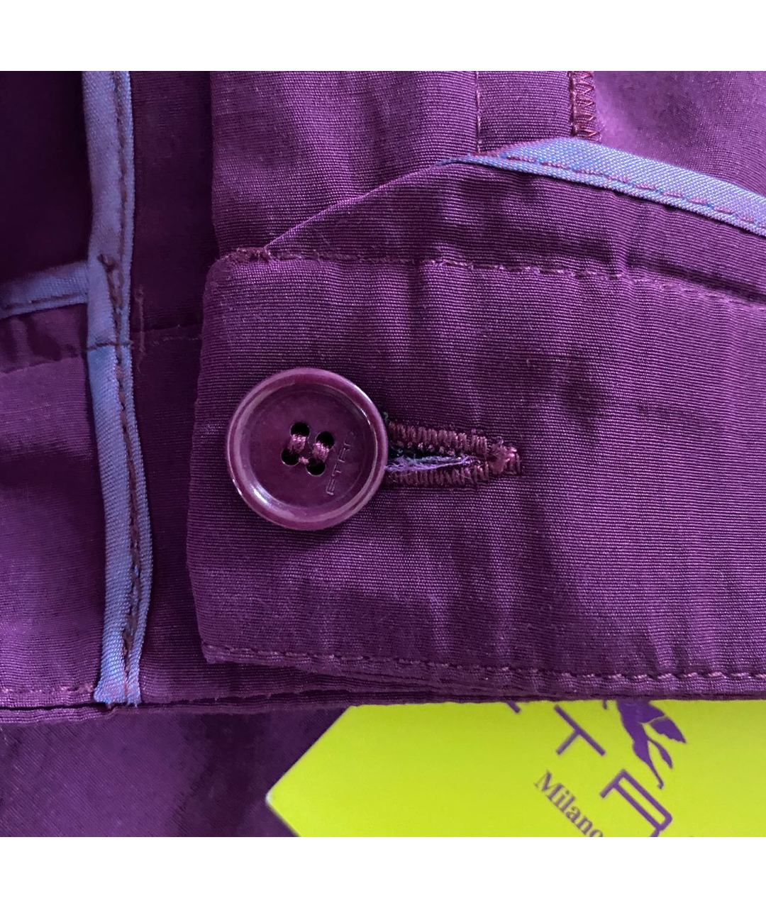 ETRO Фиолетовые ацетатные брюки широкие, фото 5