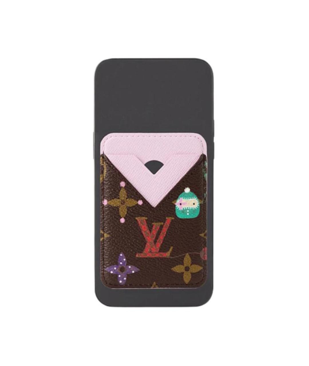 LOUIS VUITTON Коричневый кардхолдер, фото 3