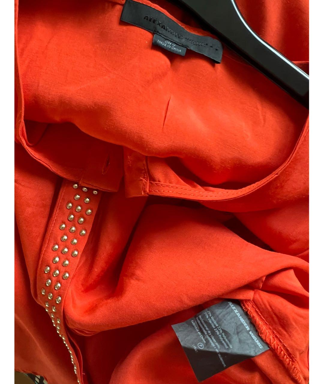 ALEXANDER WANG Оранжевая вискозная блузы, фото 3
