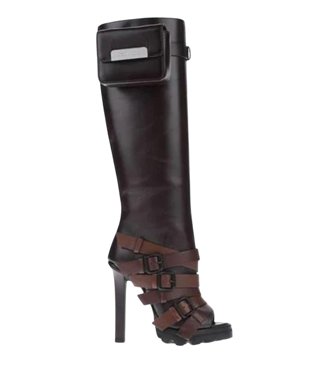 DSQUARED2 Коричневые кожаные сапоги, фото 1