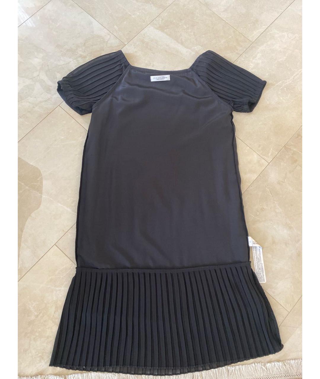 TWIN-SET Черное полиэстеровое повседневное платье, фото 3