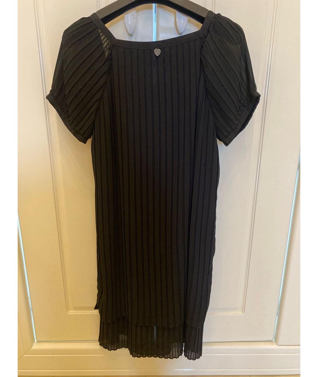 TWIN-SET Черное полиэстеровое повседневное платье, фото 2